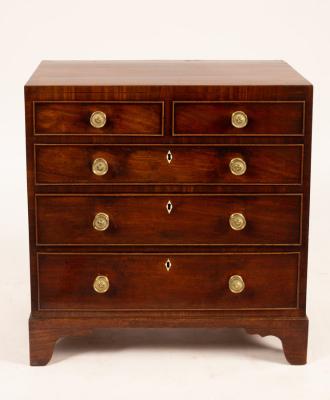 A Regency mahogany chest, the