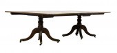 A REGENCY MAHOGANY DOUBLE PEDE