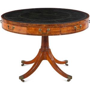 A Regency Mahogany Drum Table Circa