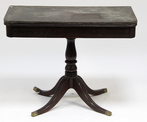 A Regency mahogany fold-over card