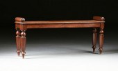 A REGENCY MAHOGANY HALL BENCH,