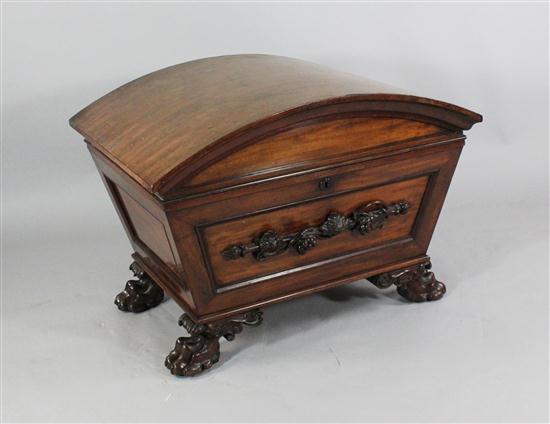 A Regency mahogany sarcophagus