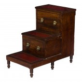 A REGENCY MAHOGANY STEPS A Reg