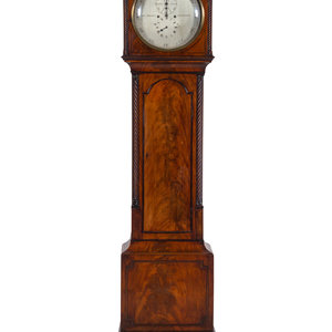 A Regency Mahogany Tall Case Clock