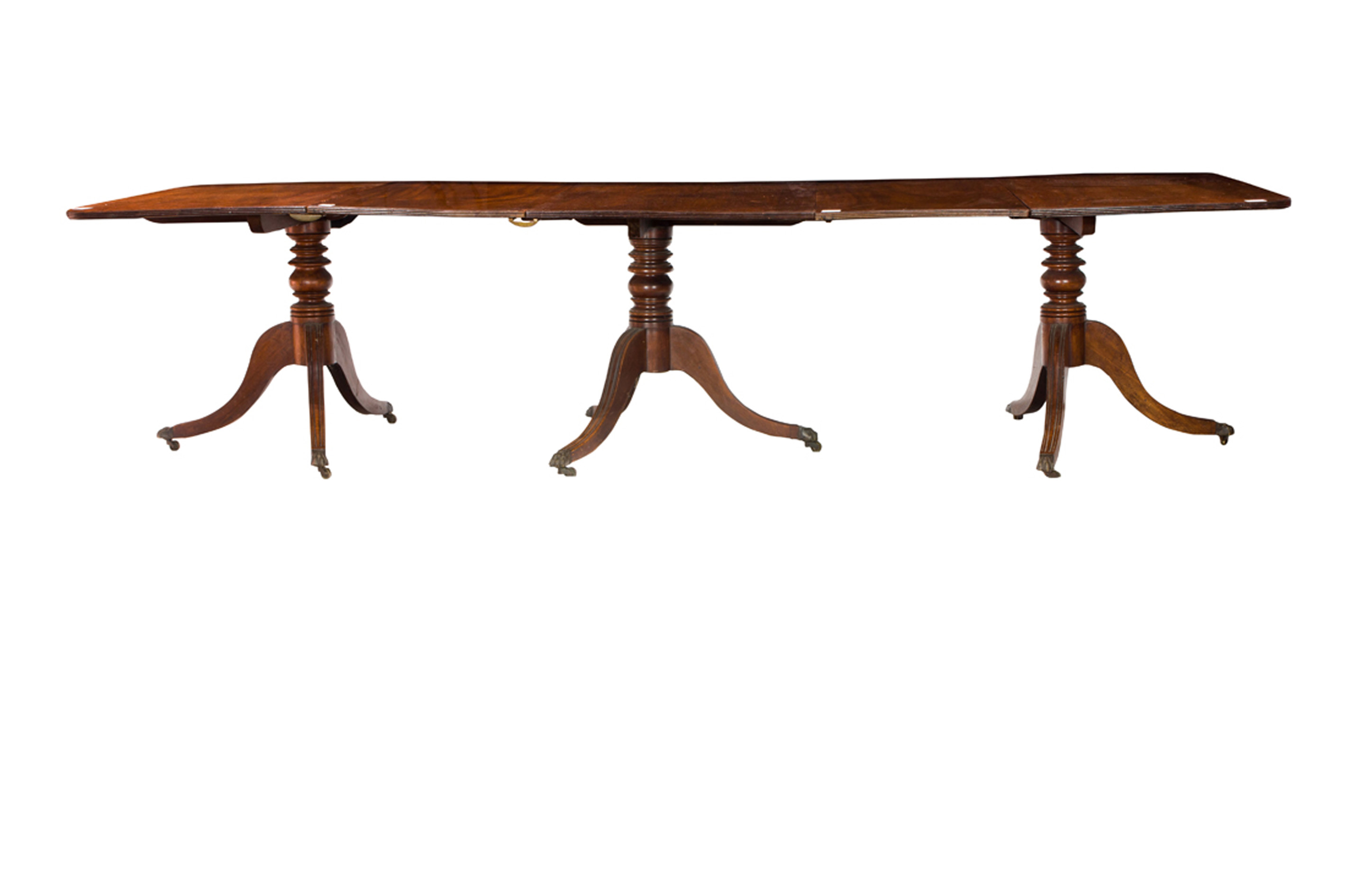 A REGENCY MAHOGANY TRIPLE