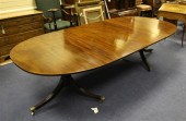 A Regency mahogany twin pillar