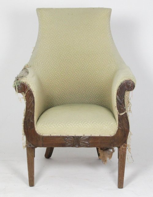 A Regency mahogany upholstered