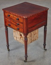 A REGENCY PART EBONIZED MAHOGA
