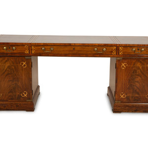 A Regency Pedestal Desk 19th