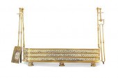 A REGENCY PIERCED BRASS FIRE F
