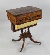 A Regency rosewood and Tunbrid