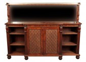 A REGENCY ROSEWOOD BREAKFRONT