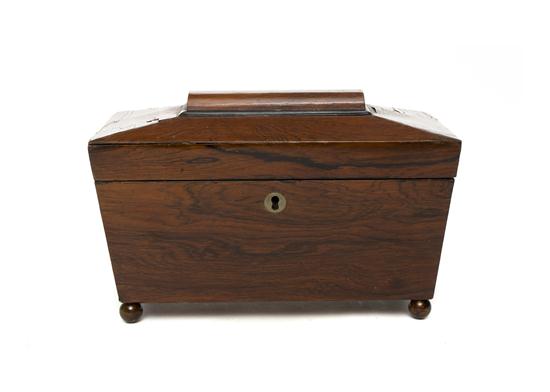 A Regency Rosewood Veneered Tea