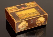 A Regency rosewood workbox wit