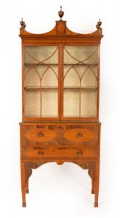 A Regency satinwood and crossb