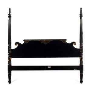 A Regency Style Black-Painted