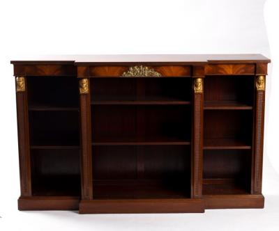 A Regency style breakfront bookcase