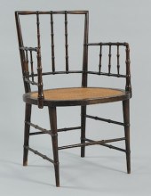 A Regency Style Carved Faux Ba