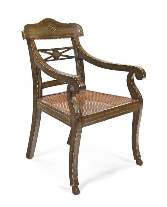A Regency Style Inlaid Armchair