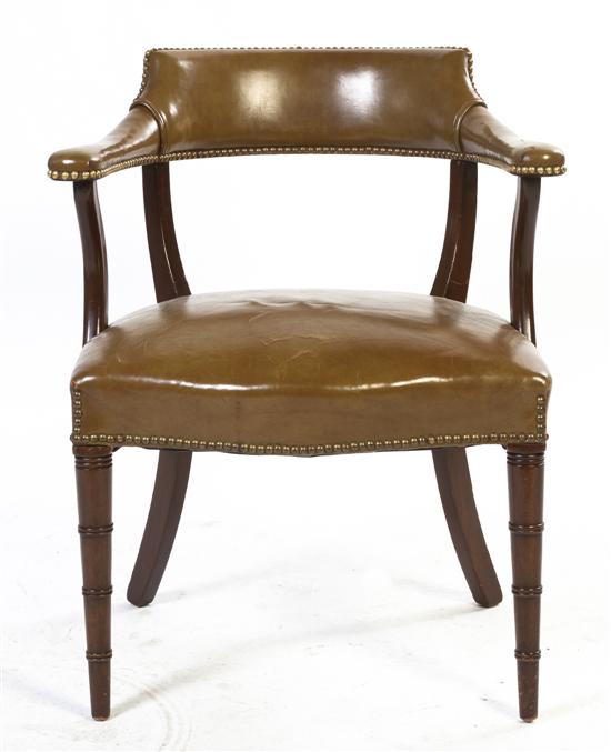 * A Regency Style Library Chair