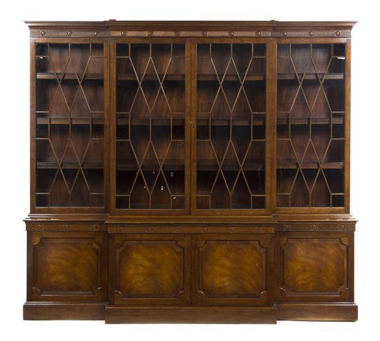 A Regency Style Mahogany Breakfront