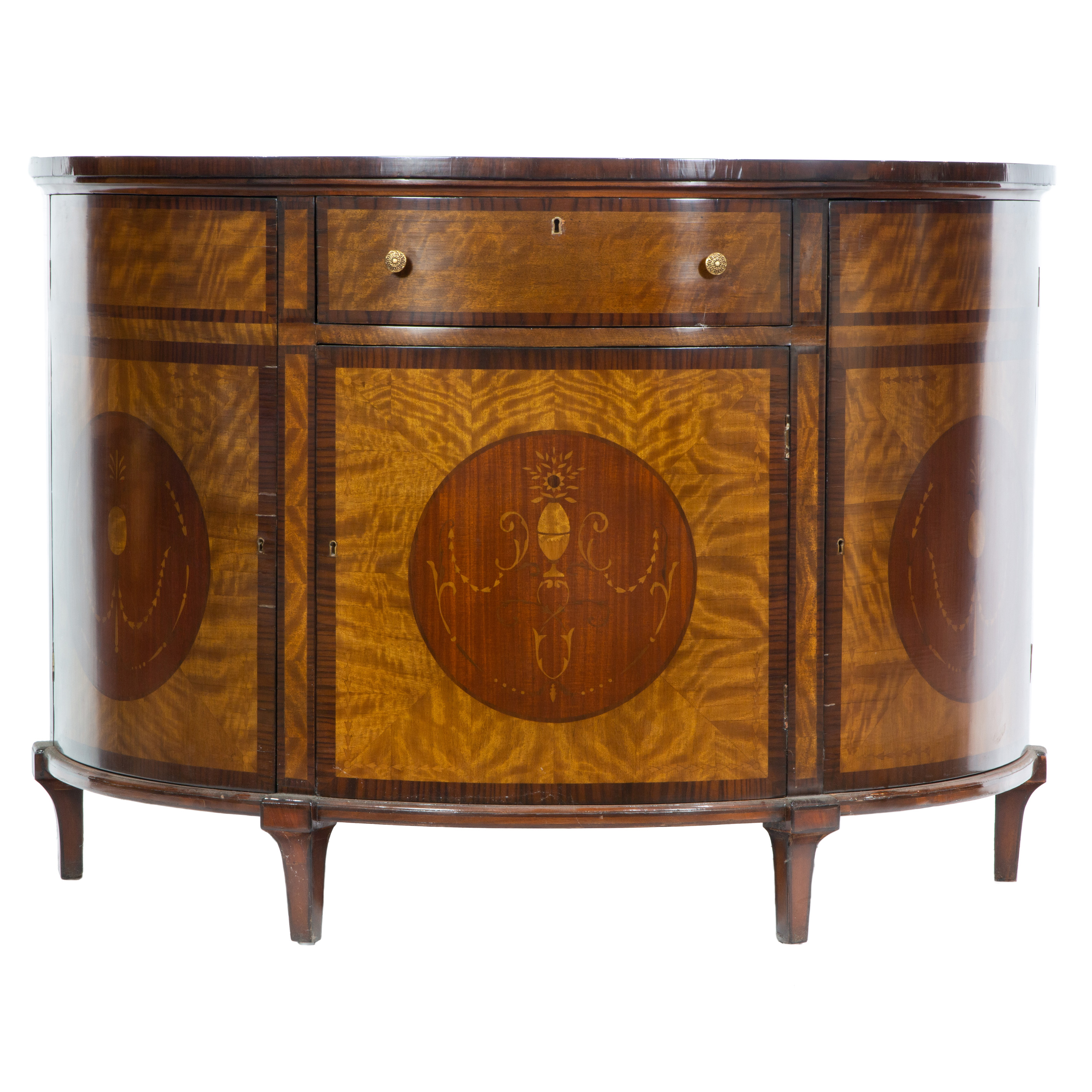 A REGENCY STYLE MARQUETRY DECORATED