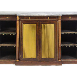 A Regency Style Rosewood Marble-Top