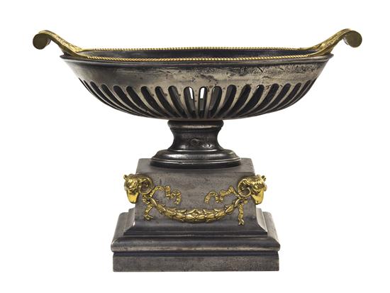 A Regency Style Steel and Gilt