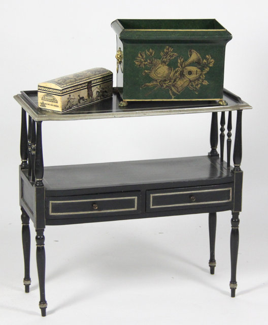 A Regency style two-tier side table