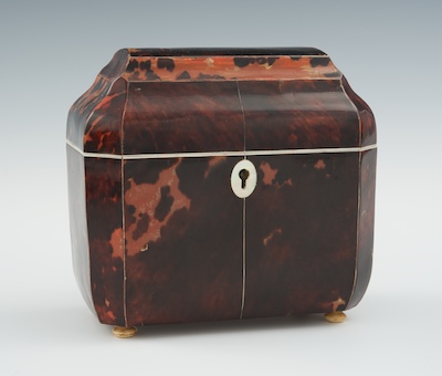 A Regency Tortoise Shell Clad Tea