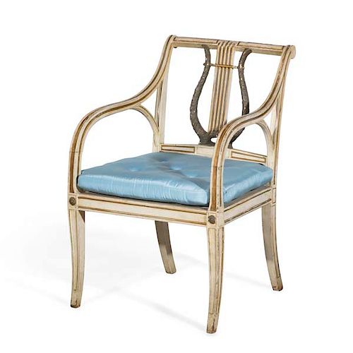 A REGENCY WHITE PAINTED AND