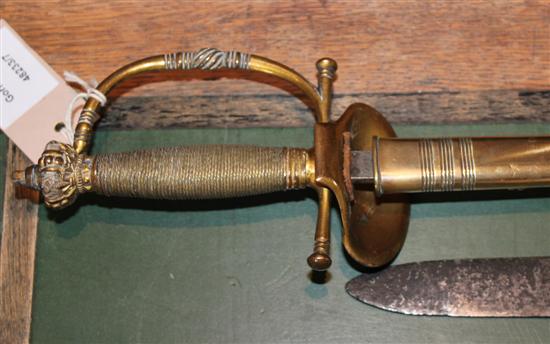 A regulation court sword for a