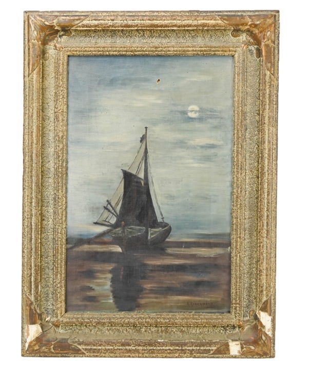 A. REHERMANN SIGNED 19TH C OIL