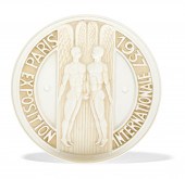 A Ren Lalique molded glass Pla