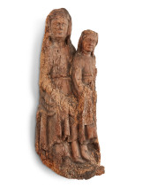 A RENAISSANCE CARVING OF SAINT