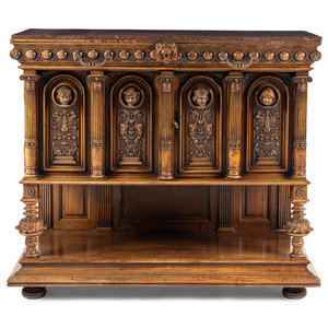 A Renaissance Revival Carved Walnut