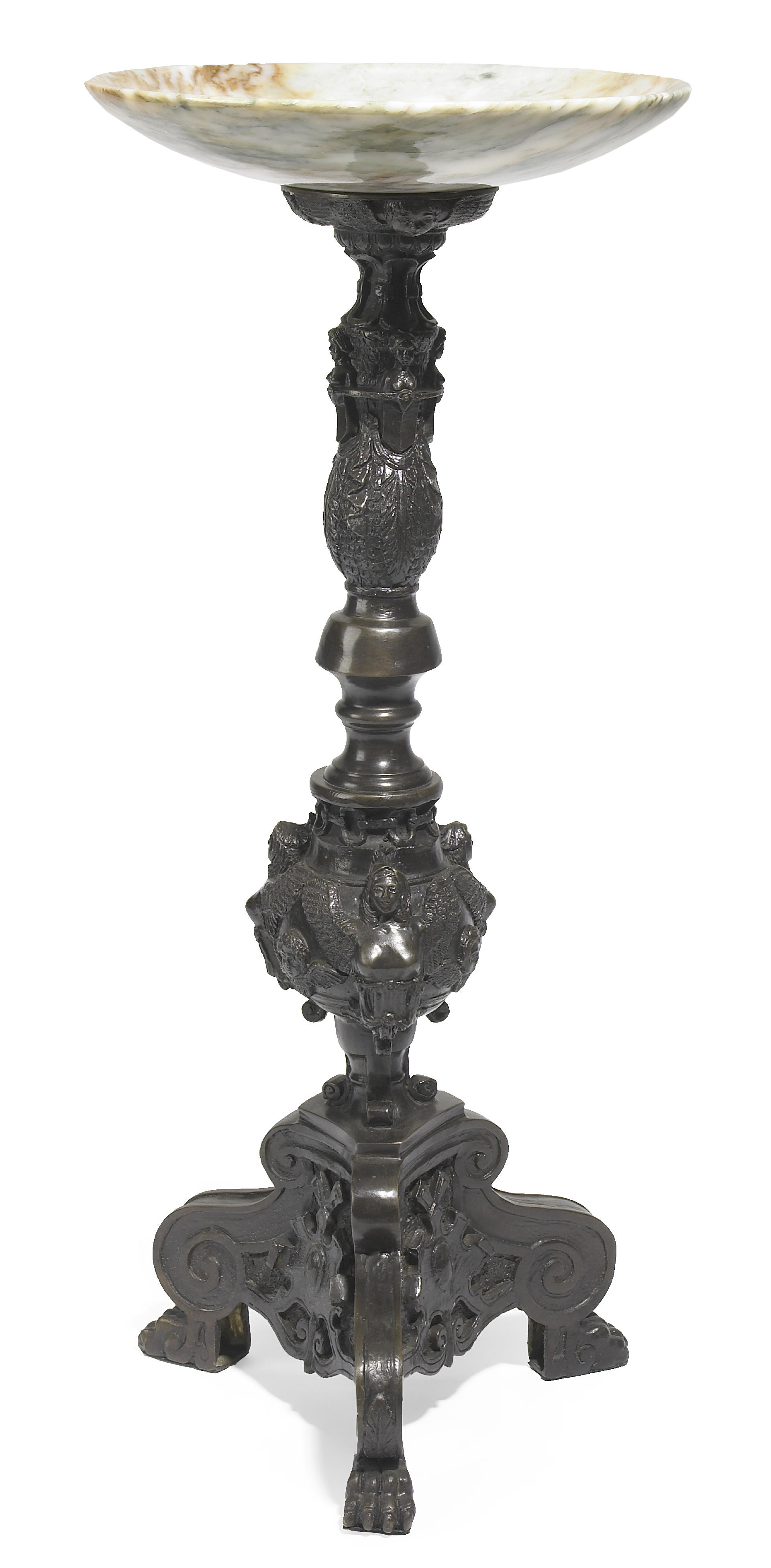 A Renaissance Revival patinated