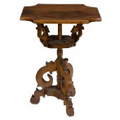 A RENAISSANCE REVIVAL WALNUT T