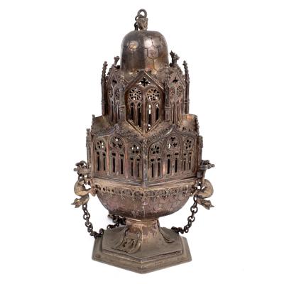 A replica of a medieval censer,