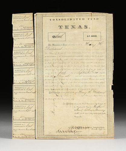 A REPUBLIC OF TEXAS $1,000