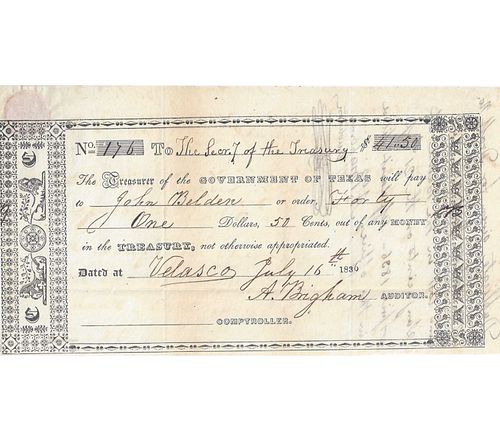 A REPUBLIC OF TEXAS TREASURY
