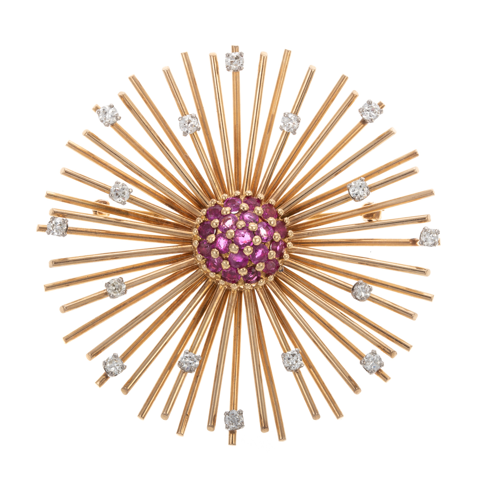 A RETRO 14K STARBURST RUBY &