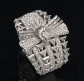 A Retro Diamond Cuff Bracelet