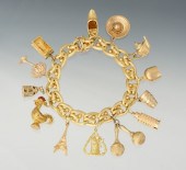 A Retro Heavy 18k Gold Charm B