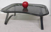 A RETRO SMOKY GRAY LUCITE FOLD