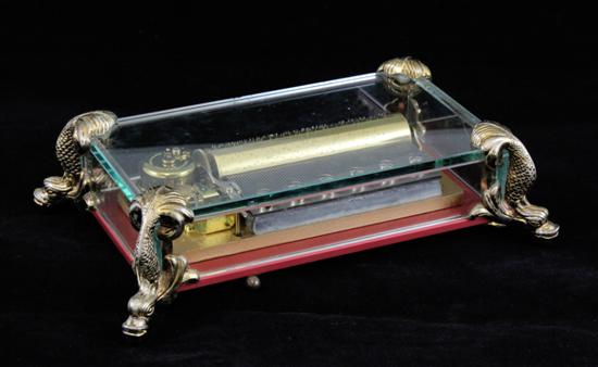 A Reuge four glass Swiss musical