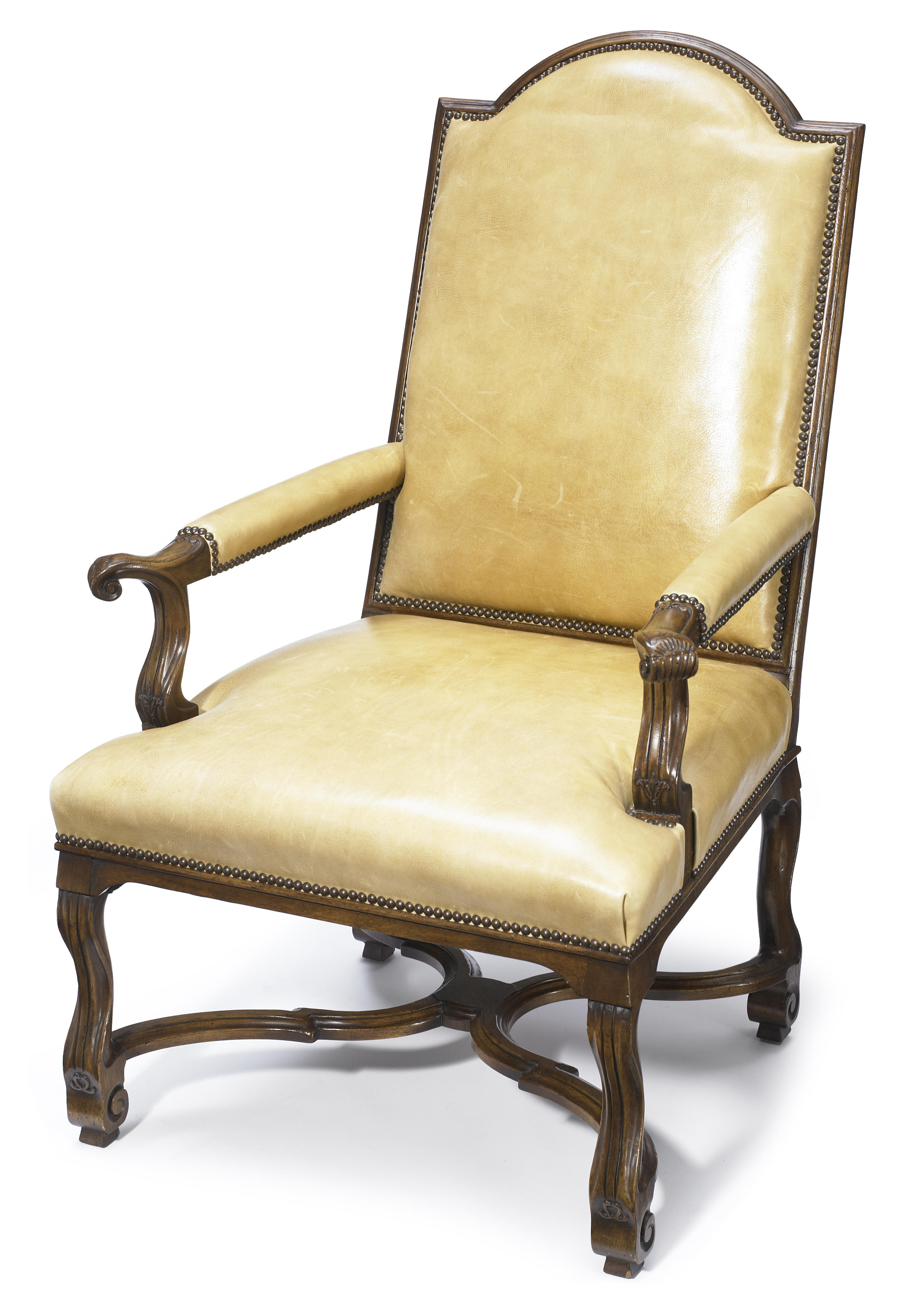 A Rgence style mixed wood brass