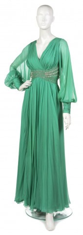 A Richilene Green Chiffon Even