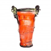 A RIK ALLEN ART GLASS VASE A t