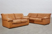A ROCHE BOBOIS CAMEL LEATHER S